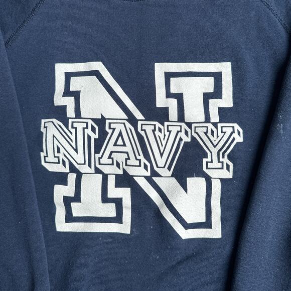 Vintage US Navy Sweatshirt Men's Large Blue Athletic Training Fitness 3058 - Picture 4 of 14